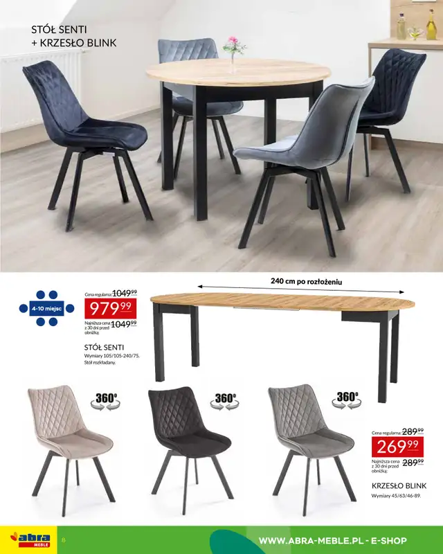 Abra Meble - gazetka promocyjna Zapraszamy na promocję od czwartku 12.03 do wtorku 31.03 - strona 8