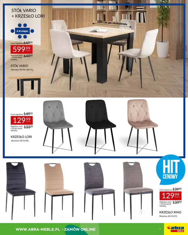 Abra Meble - gazetka promocyjna Zapraszamy na promocję od czwartku 12.03 do wtorku 31.03 - strona 5
