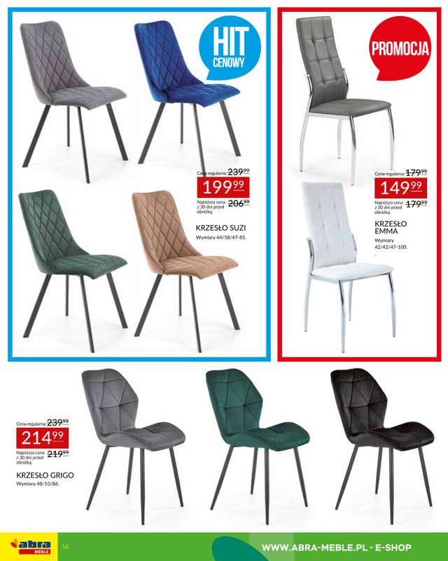 Abra Meble - gazetka promocyjna Zapraszamy na promocję od czwartku 12.03 do wtorku 31.03 - strona 14