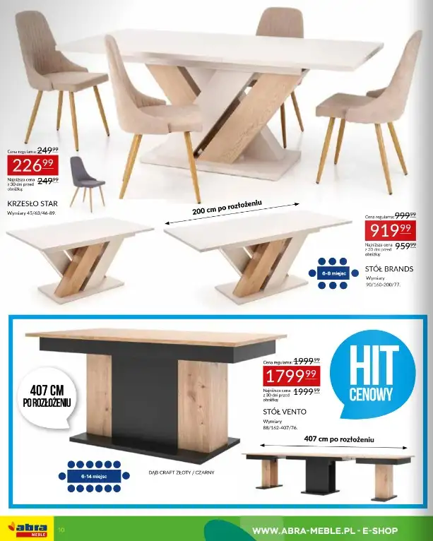 Abra Meble - gazetka promocyjna Zapraszamy na promocję od czwartku 12.03 do wtorku 31.03 - strona 10
