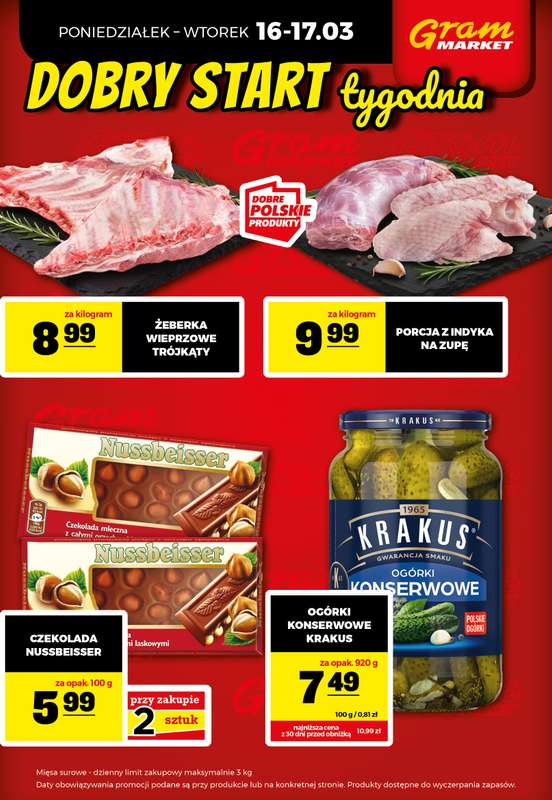 Gram Market - gazetka promocyjna Cały tydzień niskie ceny od czwartku 12.03 do środy 18.03 - strona 4