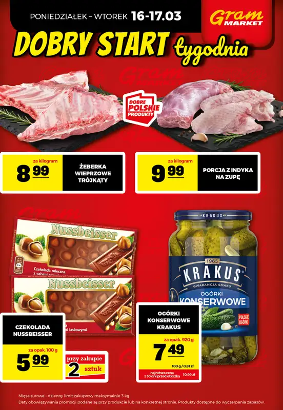 Gram Market - gazetka promocyjna Cały tydzień niskie ceny od czwartku 12.03 do środy 18.03 - strona 4