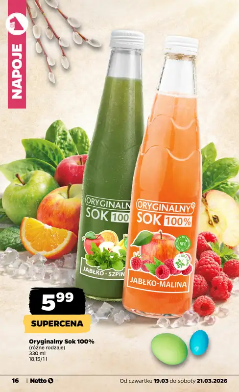Netto - gazetka promocyjna Gazetka od czwartku 19.03 do soboty 21.03 - strona 16