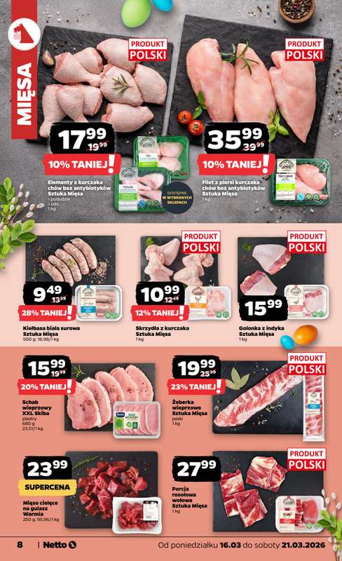 Netto - gazetka promocyjna Gazetka od poniedziałku 16.03 do soboty 21.03 - strona 8