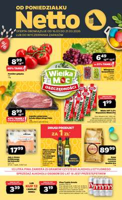 Netto - gazetka promocyjna Gazetka od poniedziałku 16.03 do soboty 21.03