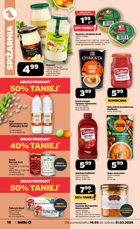 Netto - gazetka promocyjna Gazetka od poniedziałku 16.03 do soboty 21.03 - strona 16