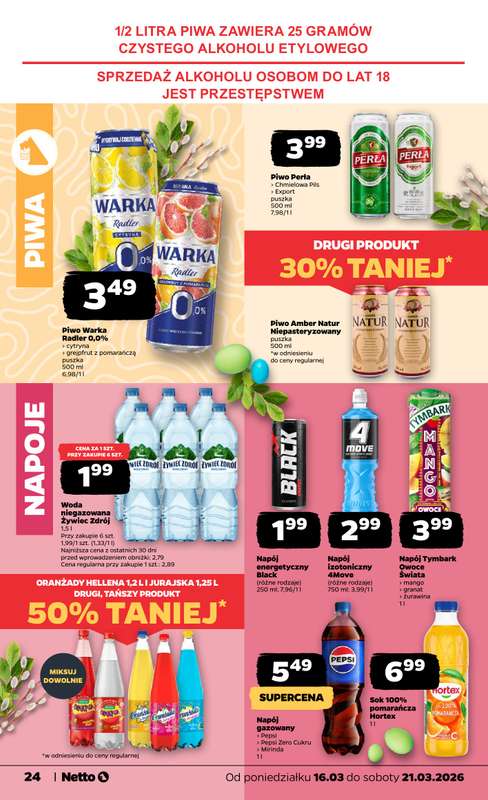 Netto - gazetka promocyjna Gazetka od poniedziałku 16.03 do soboty 21.03 - strona 24