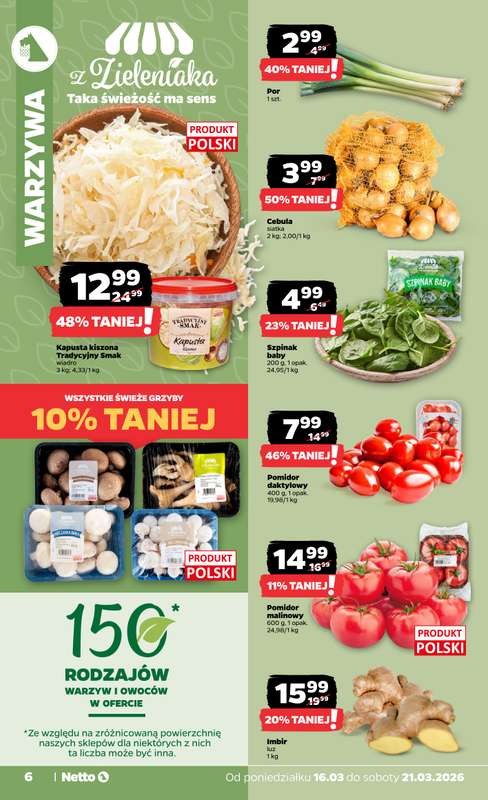 Netto - gazetka promocyjna Gazetka od poniedziałku 16.03 do soboty 21.03 - strona 6