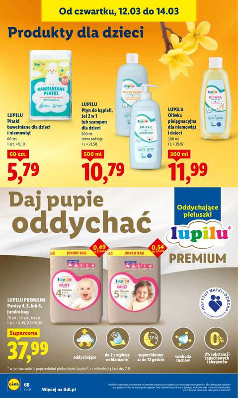 Lidl - gazetka promocyjna Oferta od czwartku od czwartku 12.03 do soboty 14.03 - strona 70