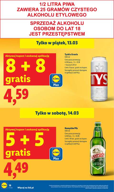 Lidl - gazetka promocyjna Oferta od czwartku od czwartku 12.03 do soboty 14.03 - strona 18