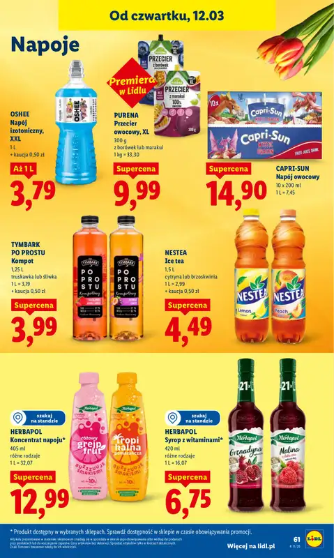 Lidl - gazetka promocyjna Oferta od czwartku od czwartku 12.03 do soboty 14.03 - strona 63