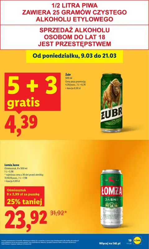 Lidl - gazetka promocyjna Oferta od czwartku od czwartku 12.03 do soboty 14.03 - strona 19