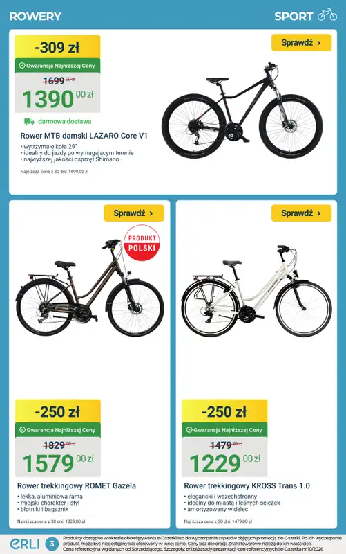 ERLI - gazetka promocyjna KATALOG Rowery i hulajnogi do -25%! od czwartku 12.03 do niedzieli 15.03 - strona 3