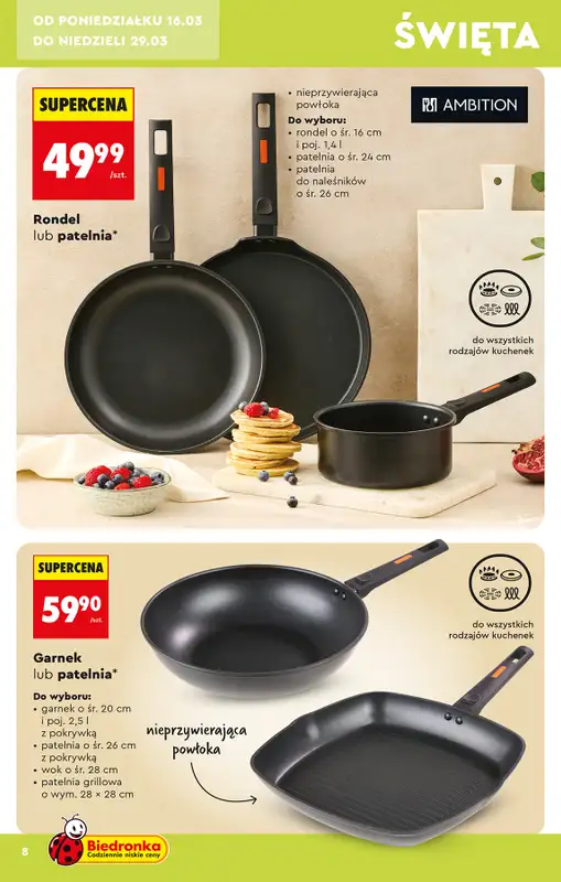 Biedronka - gazetka promocyjna Hity i inspiracje, od 14.03 od soboty 14.03 do środy 01.04 - strona 8