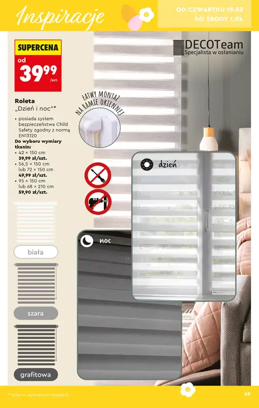 Biedronka - gazetka promocyjna Hity i inspiracje, od 14.03 od soboty 14.03 do środy 01.04 - strona 49