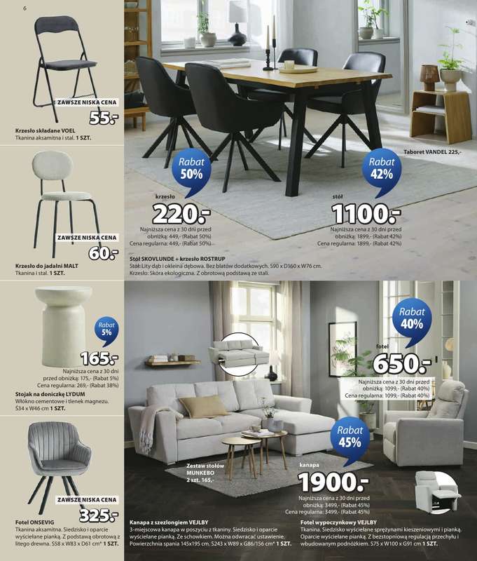Jysk - gazetka promocyjna Świetna oferta dla domu. Rabat do 60% od środy 18.03 do niedzieli 05.04 - strona 6