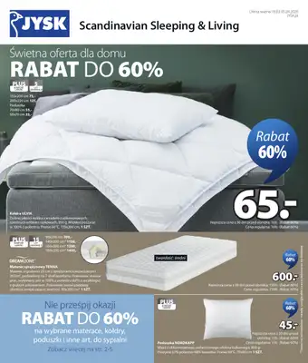 Jysk - gazetka promocyjna Świetna oferta dla domu. Rabat do 60% od środy 18.03 do niedzieli 05.04