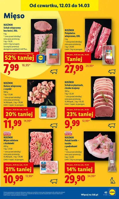 Lidl - gazetka promocyjna Oferta od czwartku od czwartku 12.03 do soboty 14.03 - strona 45