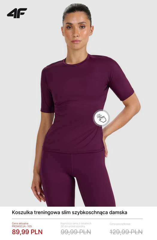 4F - gazetka promocyjna Damskie ubrania treningowe – promocje! od soboty 14.03  - strona 7
