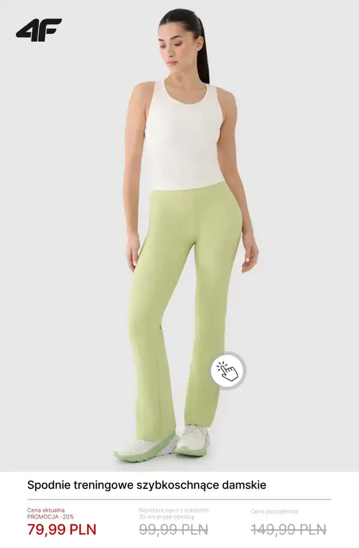 4F - gazetka promocyjna Damskie ubrania treningowe – promocje! od soboty 14.03  - strona 13