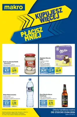 Makro - gazetka promocyjna Kupujesz więcej płacisz mniej od wtorku 17.03 do poniedziałku 13.04