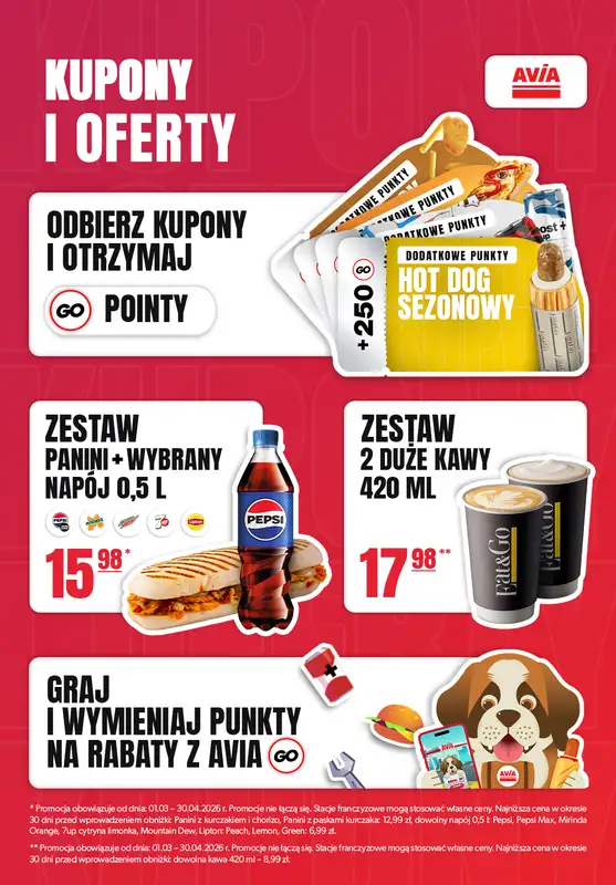 AVIA Stacje Paliw - gazetka promocyjna Sprawdź ofertę na marzec! od piątku 13.03 do wtorku 31.03 - strona 2