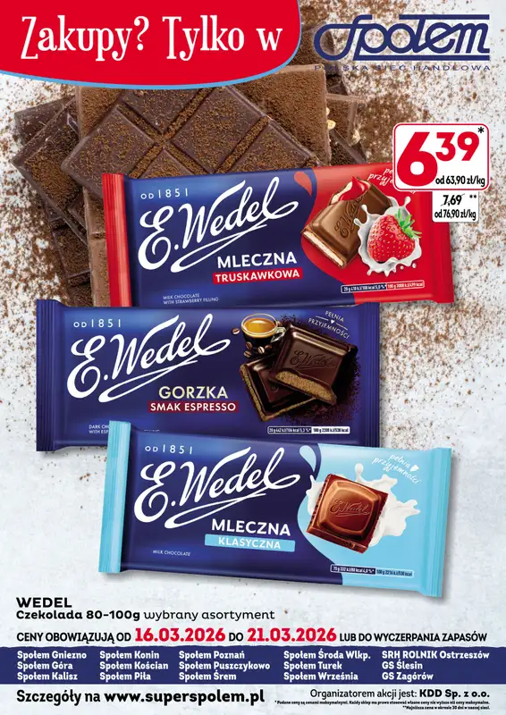 Społem - Blisko i Korzystnie - gazetka promocyjna Zakupy? Tylko w Społem od poniedziałku 16.03 do soboty 21.03 - strona 2