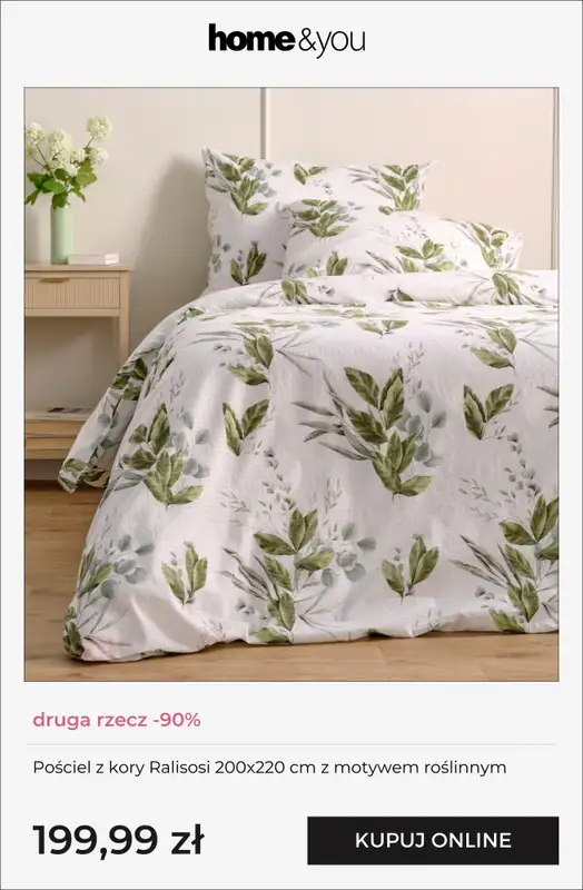home&you - gazetka promocyjna Pościele - druga rzecz -90% od soboty 14.03 do wtorku 17.03 - strona 10
