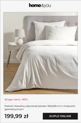 home&you - gazetka promocyjna Pościele - druga rzecz -90% od soboty 14.03 do wtorku 17.03 - strona 8
