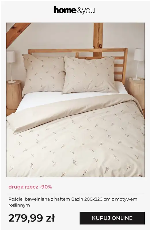 home&you - gazetka promocyjna Pościele - druga rzecz -90% od soboty 14.03 do wtorku 17.03 - strona 5