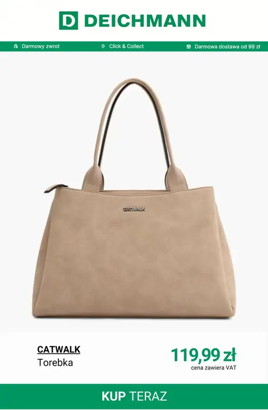Deichmann - gazetka promocyjna Torebki damskie od soboty 14.03  - strona 6