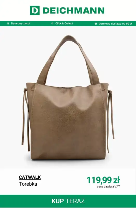 Deichmann - gazetka promocyjna Torebki damskie od soboty 14.03  - strona 7