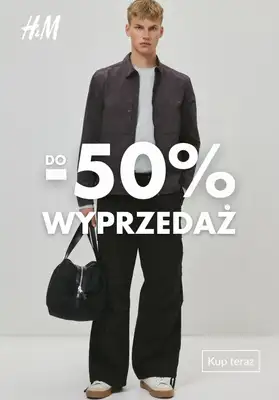 H&M - gazetka promocyjna Do -50% wyprzedaż - odzież męska od soboty 14.03 