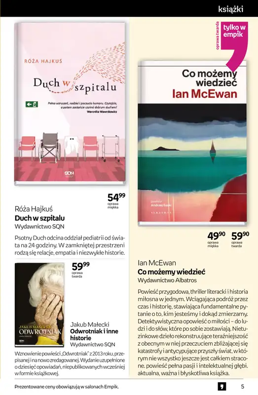 Empik - gazetka promocyjna Tom kultury: książki od środy 11.03 do wtorku 24.03 - strona 5