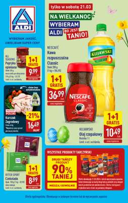 Aldi - gazetka promocyjna Najlepsze oferty na sobotę w Aldi! od soboty 21.03 do soboty 21.03