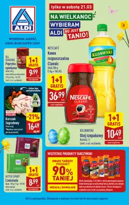 Aldi - gazetka promocyjna Najlepsze oferty na sobotę w Aldi! od soboty 21.03 do soboty 21.03