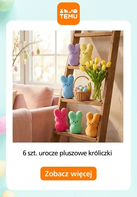 WIELKANOC - gazetka promocyjna Temu | Ozdoby wielkanocne od soboty 14.03  - strona 12