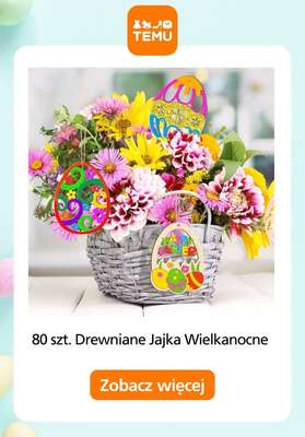 WIELKANOC - gazetka promocyjna Temu | Ozdoby wielkanocne od soboty 14.03  - strona 8