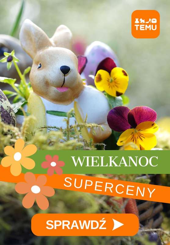 WIELKANOC - gazetka promocyjna Temu | Ozdoby wielkanocne od soboty 14.03 