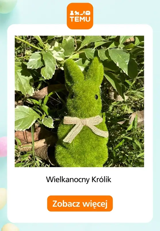 WIELKANOC - gazetka promocyjna Temu | Ozdoby wielkanocne od soboty 14.03  - strona 7