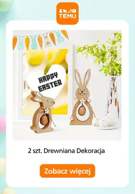 Temu - gazetka promocyjna Ozdoby wielkanocne od piątku 13.03  - strona 10