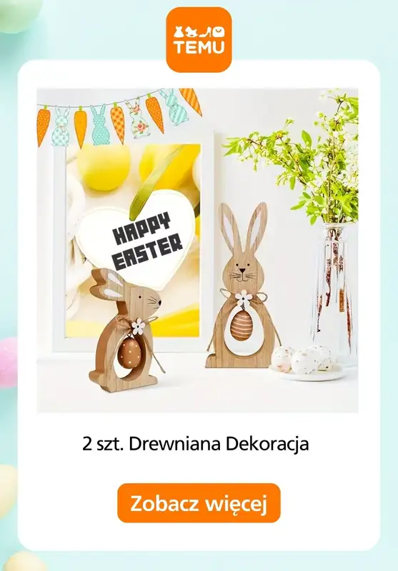 Temu - gazetka promocyjna Ozdoby wielkanocne od piątku 13.03  - strona 10