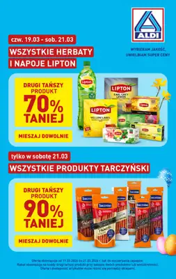 Aldi - gazetka promocyjna Wybrane produkty w super cenach Aldi! od czwartku 19.03 do soboty 21.03
