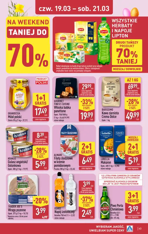 Aldi - gazetka promocyjna Pełny katalog! od poniedziałku 16.03 do soboty 21.03 - strona 43