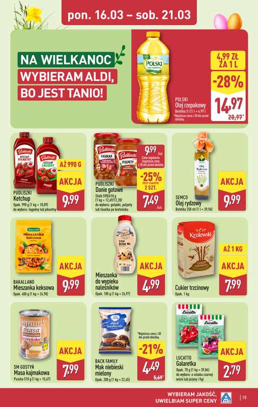Aldi - gazetka promocyjna Pełny katalog! od poniedziałku 16.03 do soboty 21.03 - strona 15
