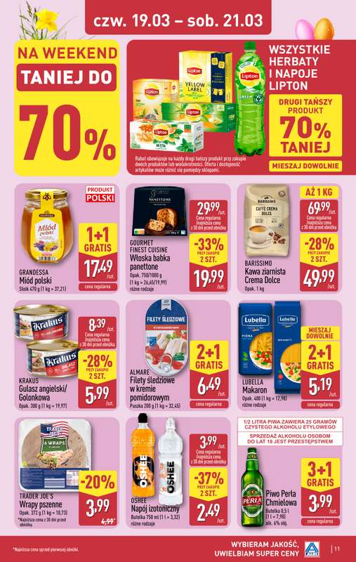 Aldi - gazetka promocyjna Weekend super cen w Aldi! od czwartku 19.03 do soboty 21.03 - strona 11