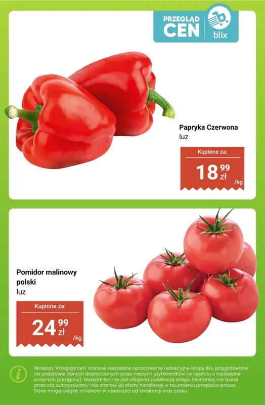 Biedronka - gazetka promocyjna Owoce i warzywa  - przegląd cen od poniedziałku 16.03 do soboty 21.03 - strona 4