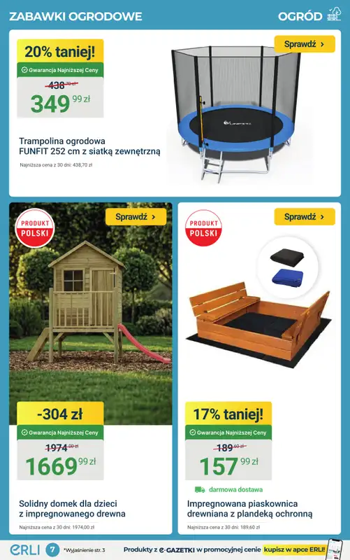 ERLI - gazetka promocyjna Rabaty rosną w ogrodzie do -45% na Erli! od poniedziałku 16.03 do niedzieli 22.03 - strona 7