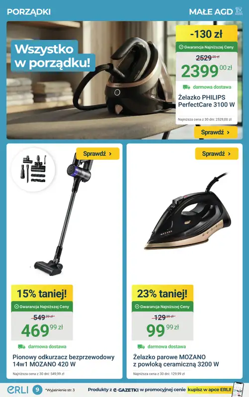 ERLI - gazetka promocyjna Wiosna pachnie okazjami do -78% na Erli! od poniedziałku 16.03 do niedzieli 22.03 - strona 9