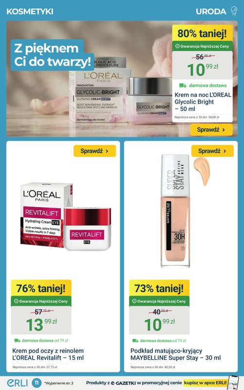 ERLI - gazetka promocyjna Wiosna pachnie okazjami do -78% na Erli! od poniedziałku 16.03 do niedzieli 22.03 - strona 11